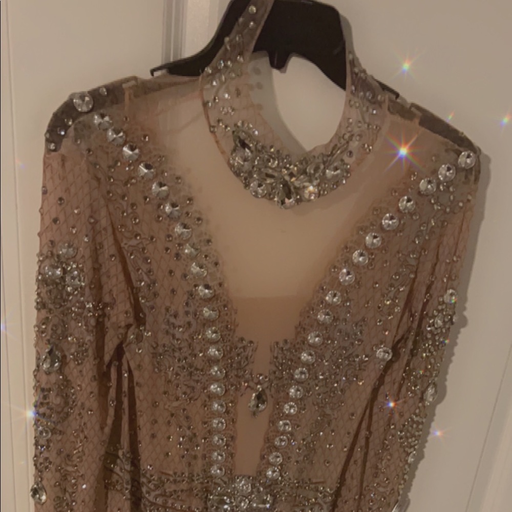 CUSTOM RHINESTONE DRESS by Lynira Label